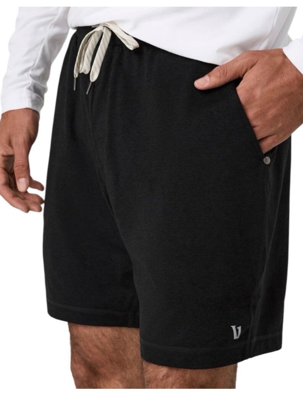Vuori V344 Men’s Black Heather DreamKnit Ponto Performance Shorts Sz. XXL